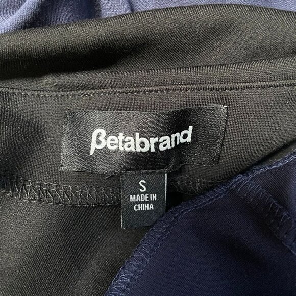 Betabrand Dress Womens Small Blue Black Colorblock‎ Zip Pockets Rayon Nylon - Picture 6 of 8